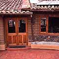 Copper gutters lead to a roof washer in a rain water harvesting system in Mexico.